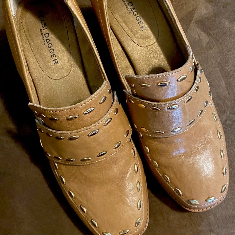 Kelsi Dagger Brooklyn Involve Leather Loafer 2.25-inch Stacked Heel Size 9.5 - Picture 11 of 13